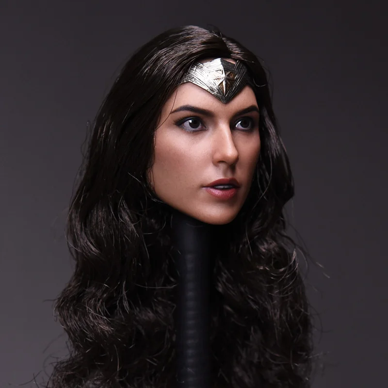 Custom 1/6 Wonder Woman Gal Gadot Head Sculpt Model Fit 12" Figure Female Body